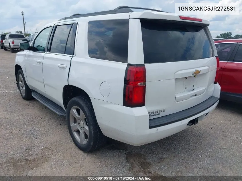 2018 Chevrolet Tahoe Ls VIN: 1GNSCAKC5JR272531 Lot: 39919518