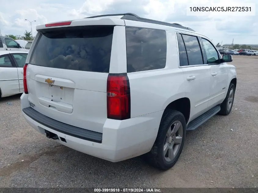 2018 Chevrolet Tahoe Ls VIN: 1GNSCAKC5JR272531 Lot: 39919518