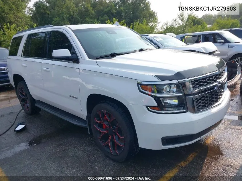 2018 Chevrolet Tahoe K1500 Lt VIN: 1GNSKBKC1JR279503 Lot: 39941696