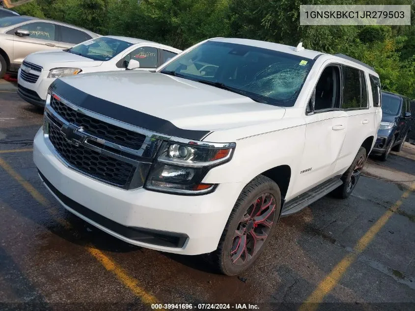 2018 Chevrolet Tahoe K1500 Lt VIN: 1GNSKBKC1JR279503 Lot: 39941696