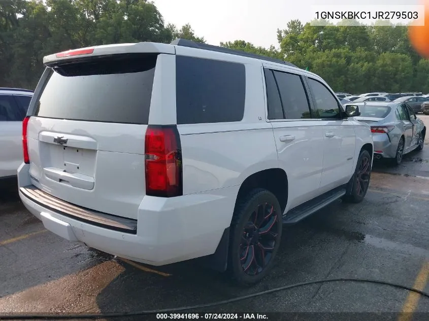 2018 Chevrolet Tahoe K1500 Lt VIN: 1GNSKBKC1JR279503 Lot: 39941696