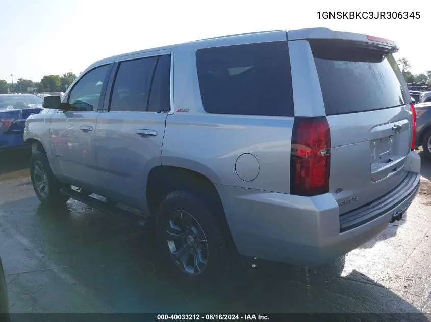 1GNSKBKC3JR306345 2018 Chevrolet Tahoe Lt