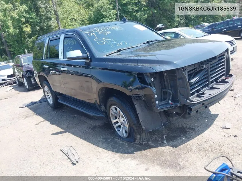 2018 Chevrolet Tahoe Lt VIN: 1GNSKBKC5JR185639 Lot: 40045801