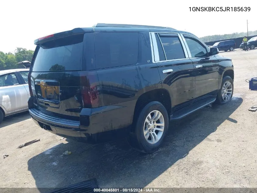 1GNSKBKC5JR185639 2018 Chevrolet Tahoe Lt