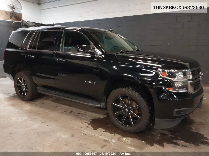 2018 Chevrolet Tahoe Lt VIN: 1GNSKBKCXJR323630 Lot: 40059367