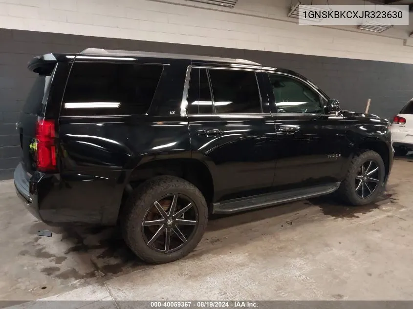 2018 Chevrolet Tahoe Lt VIN: 1GNSKBKCXJR323630 Lot: 40059367