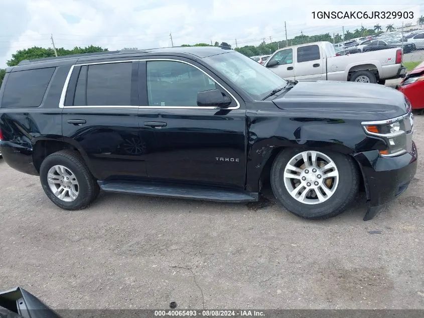 2018 Chevrolet Tahoe Ls VIN: 1GNSCAKC6JR329903 Lot: 40065493