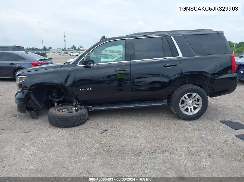 2018 Chevrolet Tahoe Ls VIN: 1GNSCAKC6JR329903 Lot: 40065493