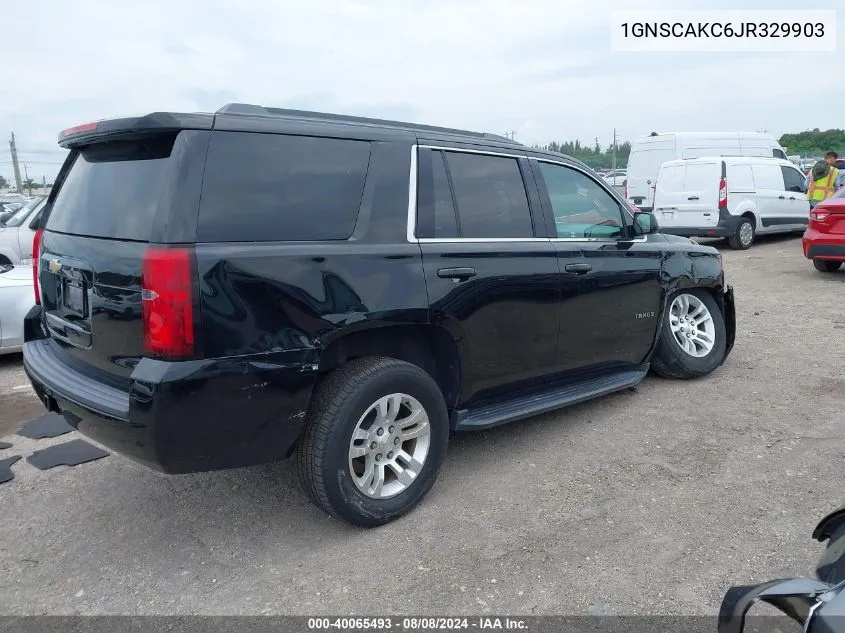 1GNSCAKC6JR329903 2018 Chevrolet Tahoe Ls