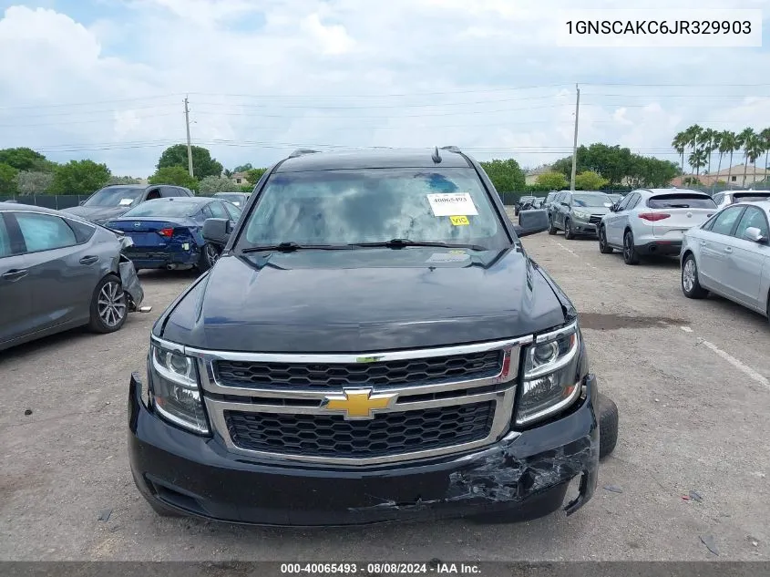 2018 Chevrolet Tahoe Ls VIN: 1GNSCAKC6JR329903 Lot: 40065493