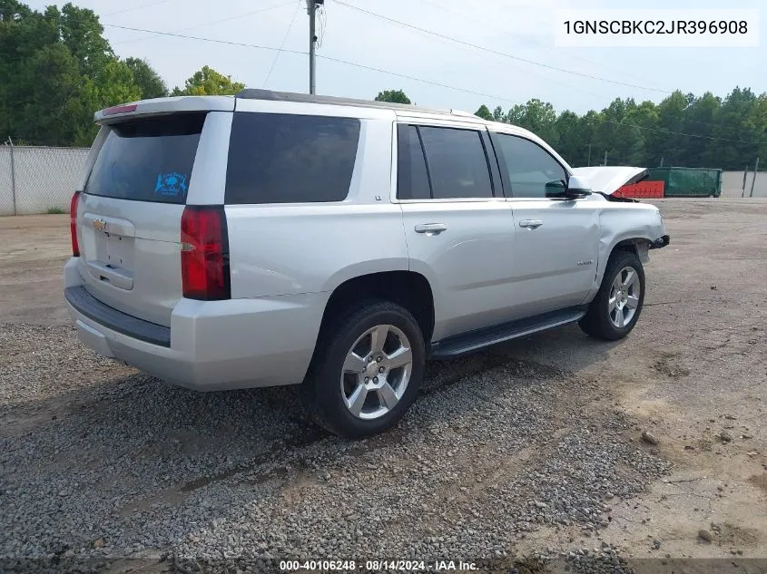 2018 Chevrolet Tahoe Lt VIN: 1GNSCBKC2JR396908 Lot: 40106248