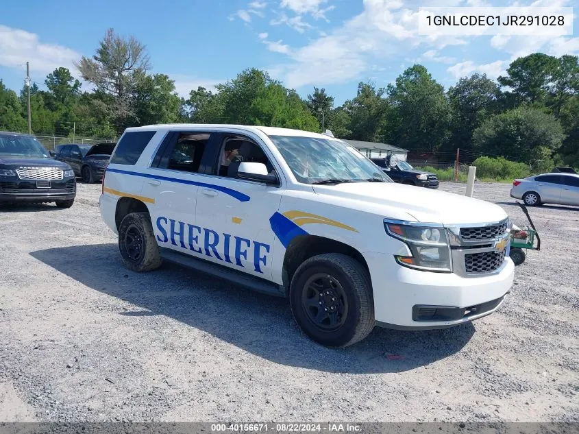 2018 Chevrolet Tahoe Commercial Fleet VIN: 1GNLCDEC1JR291028 Lot: 40156671