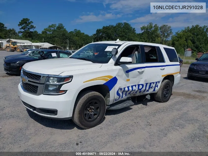 2018 Chevrolet Tahoe Commercial Fleet VIN: 1GNLCDEC1JR291028 Lot: 40156671