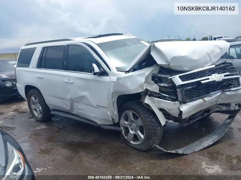 2018 Chevrolet Tahoe Lt VIN: 1GNSKBKC8JR140162 Lot: 40183259