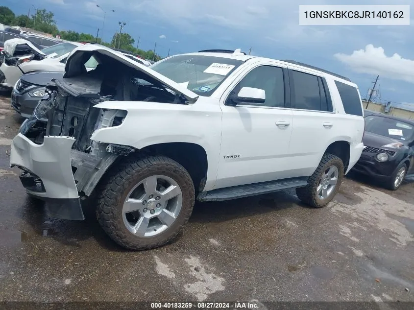 1GNSKBKC8JR140162 2018 Chevrolet Tahoe Lt