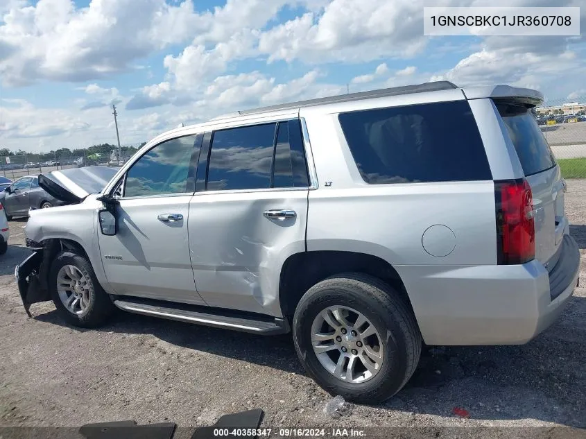 2018 Chevrolet Tahoe Lt VIN: 1GNSCBKC1JR360708 Lot: 40358347