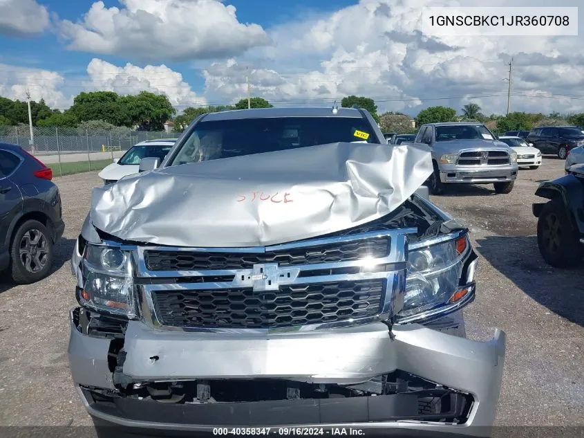 1GNSCBKC1JR360708 2018 Chevrolet Tahoe Lt