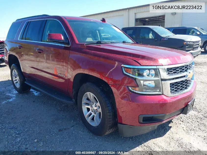 2018 Chevrolet Tahoe Ls VIN: 1GNSCAKC8JR223422 Lot: 40389567