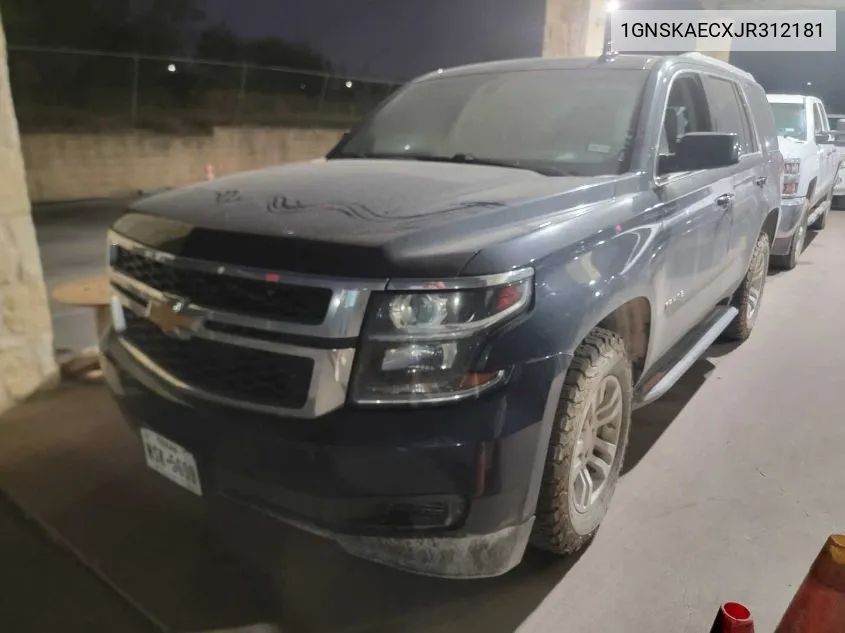 1GNSKAECXJR312181 2018 Chevrolet Tahoe Ls