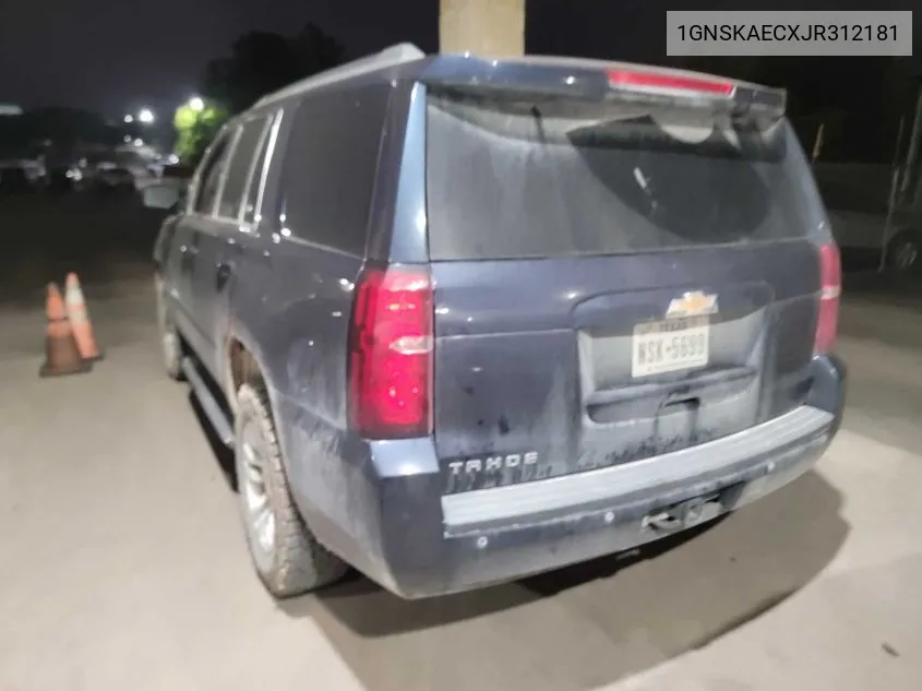 1GNSKAECXJR312181 2018 Chevrolet Tahoe Ls