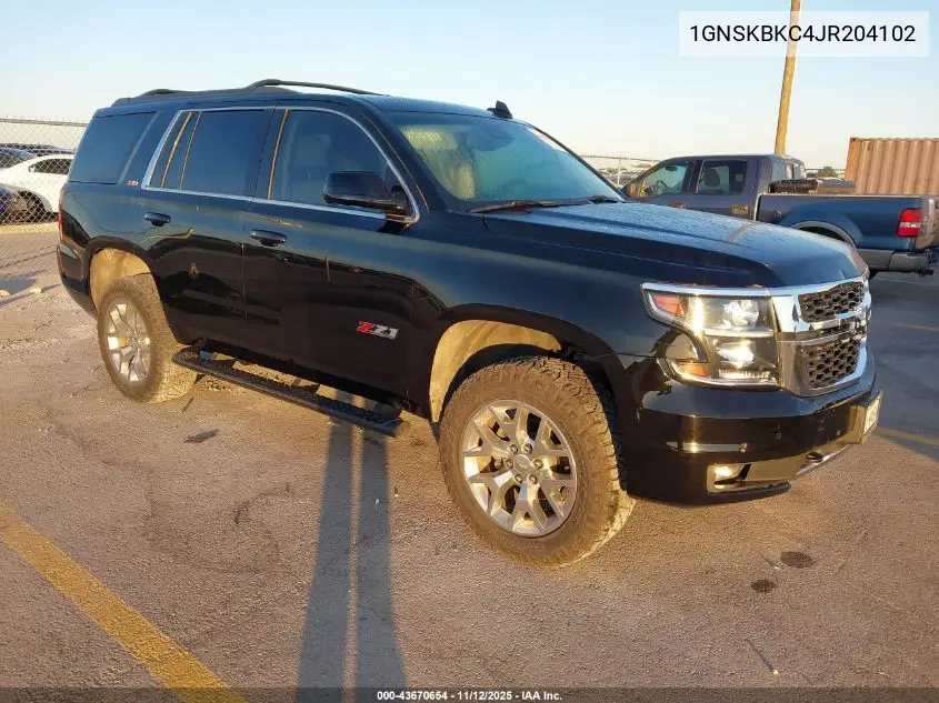 1GNSKBKC4JR204102 2018 Chevrolet Tahoe Lt