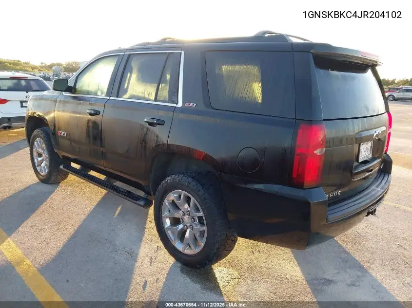 1GNSKBKC4JR204102 2018 Chevrolet Tahoe Lt