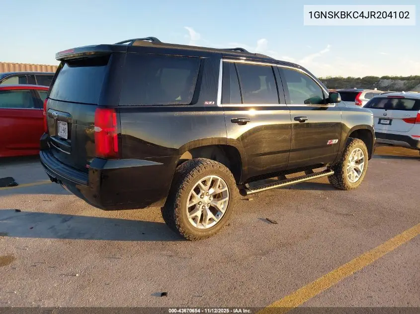 1GNSKBKC4JR204102 2018 Chevrolet Tahoe Lt
