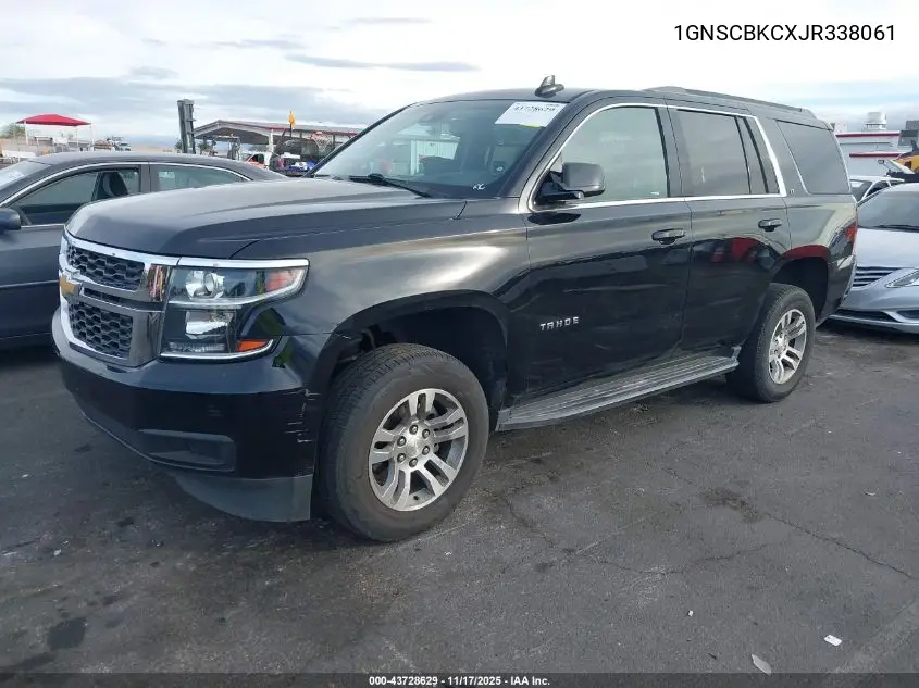 1GNSCBKCXJR338061 2018 Chevrolet Tahoe Lt
