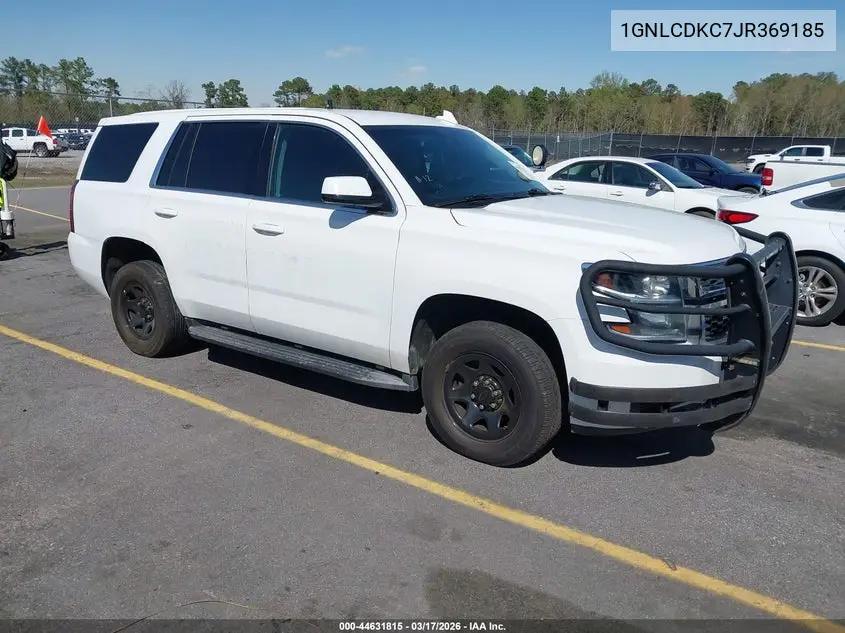 1GNLCDKC7JR369185 2018 Chevrolet Tahoe Commercial Fleet