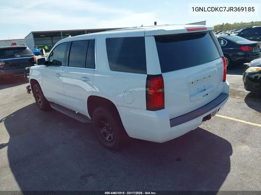 1GNLCDKC7JR369185 2018 Chevrolet Tahoe Commercial Fleet