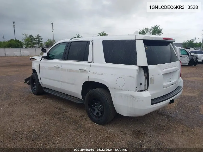 2019 Chevrolet Tahoe Commercial Fleet VIN: 1GNLCDEC6KR310528 Lot: 39496050