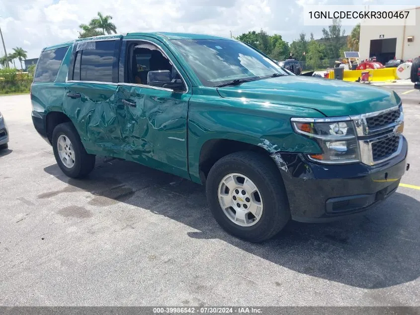 2019 Chevrolet Tahoe Commercial VIN: 1GNLCDEC6KR300467 Lot: 39986542