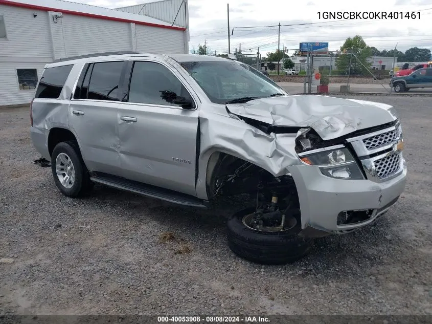 2019 Chevrolet Tahoe Lt VIN: 1GNSCBKC0KR401461 Lot: 40053908