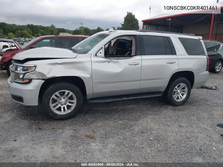 2019 Chevrolet Tahoe Lt VIN: 1GNSCBKC0KR401461 Lot: 40053908