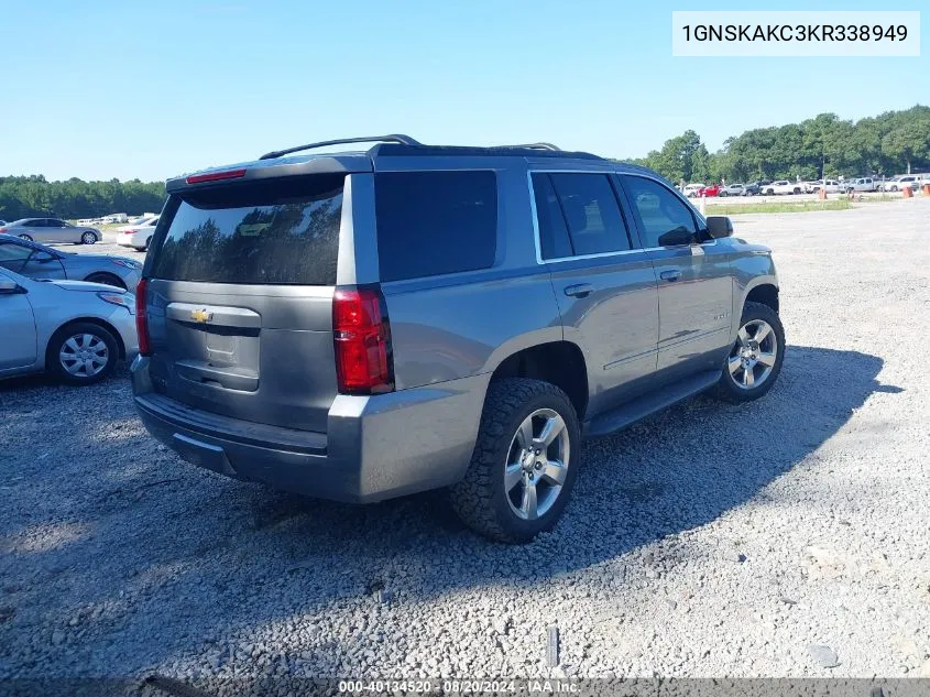 2019 Chevrolet Tahoe Ls VIN: 1GNSKAKC3KR338949 Lot: 40134520