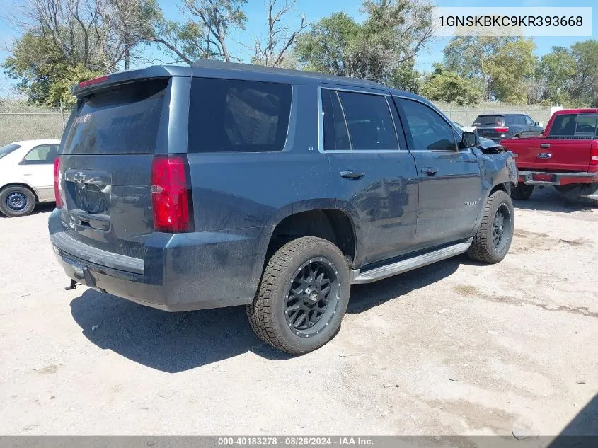 2019 Chevrolet Tahoe Lt VIN: 1GNSKBKC9KR393668 Lot: 40183278