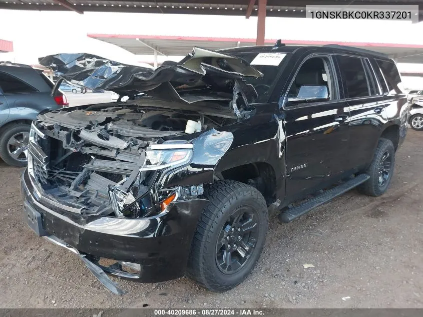 2019 Chevrolet Tahoe Lt VIN: 1GNSKBKC0KR337201 Lot: 40209686