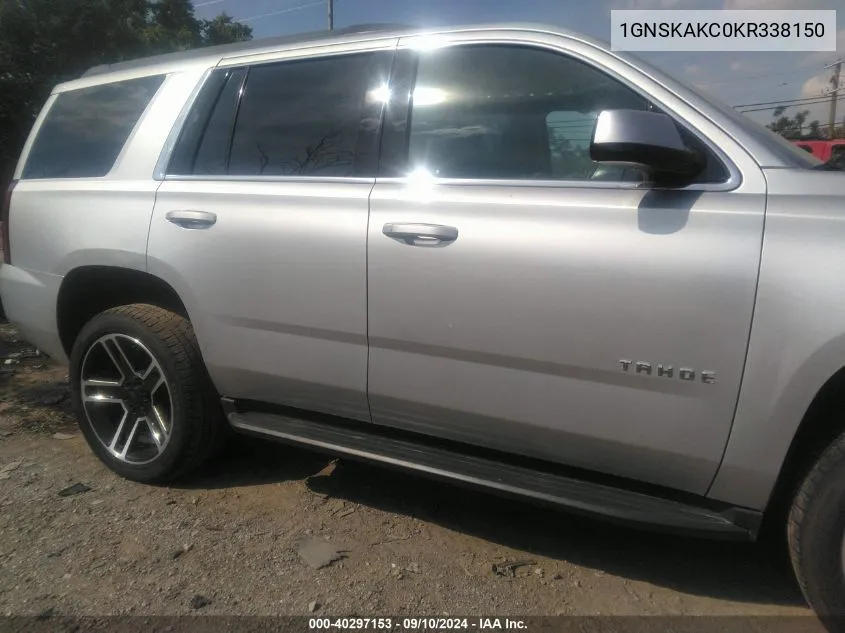 1GNSKAKC0KR338150 2019 Chevrolet Tahoe K1500 Ls