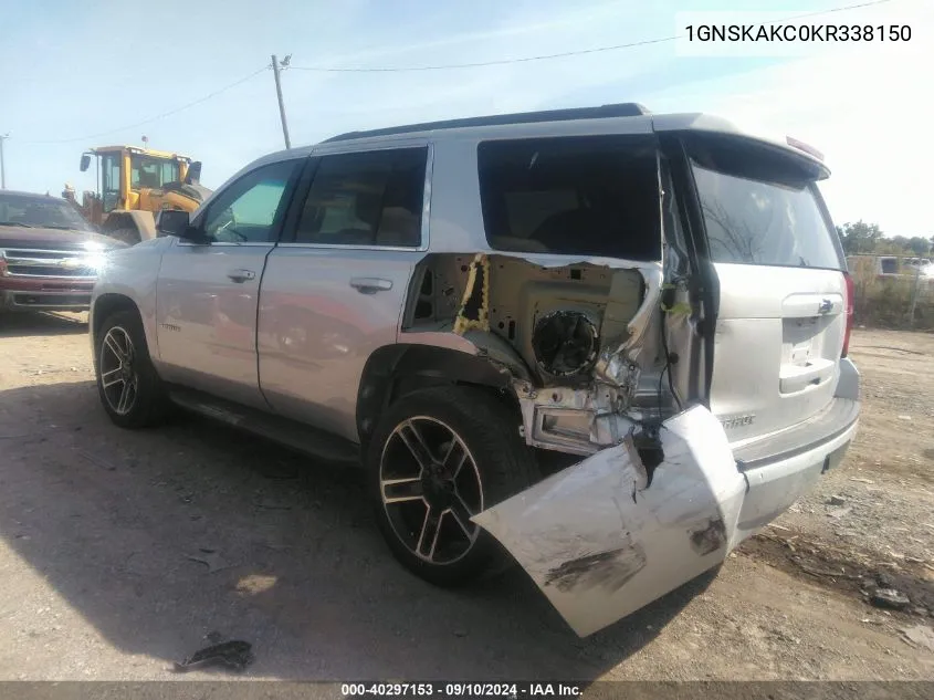 2019 Chevrolet Tahoe K1500 Ls VIN: 1GNSKAKC0KR338150 Lot: 40297153