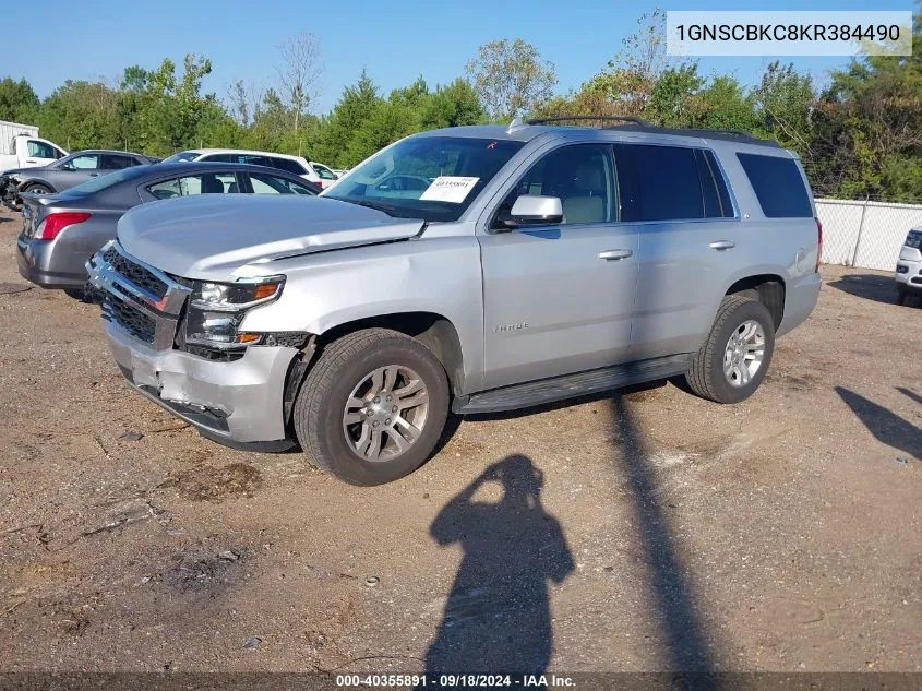 2019 Chevrolet Tahoe Lt VIN: 1GNSCBKC8KR384490 Lot: 40355891