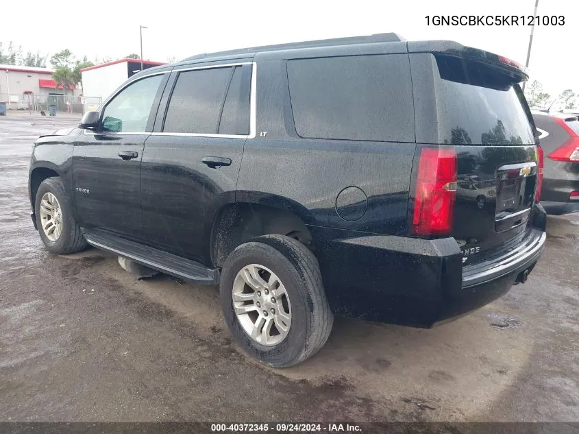 2019 Chevrolet Tahoe C1500 Lt VIN: 1GNSCBKC5KR121003 Lot: 40372345