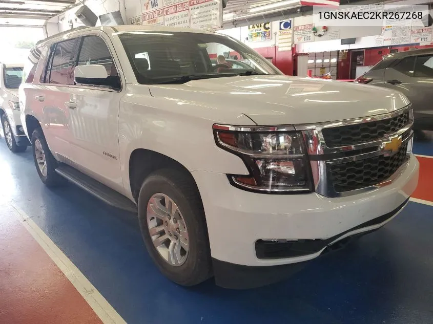 2019 Chevrolet Tahoe K1500 Ls VIN: 1GNSKAEC2KR267268 Lot: 40410962