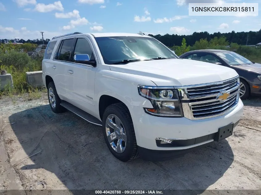 2019 Chevrolet Tahoe Premier VIN: 1GNSKCKC8KR315811 Lot: 40420788