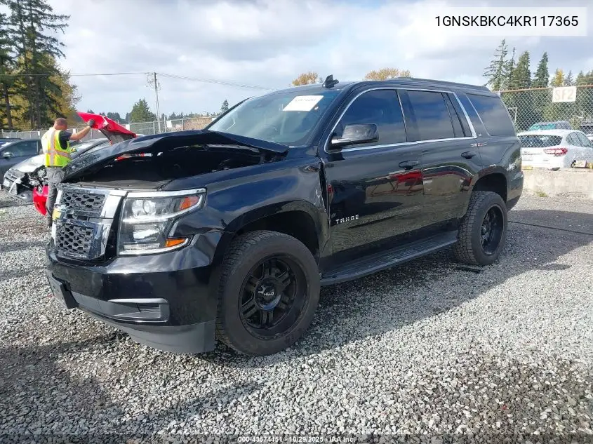 1GNSKBKC4KR117365 2019 Chevrolet Tahoe Lt