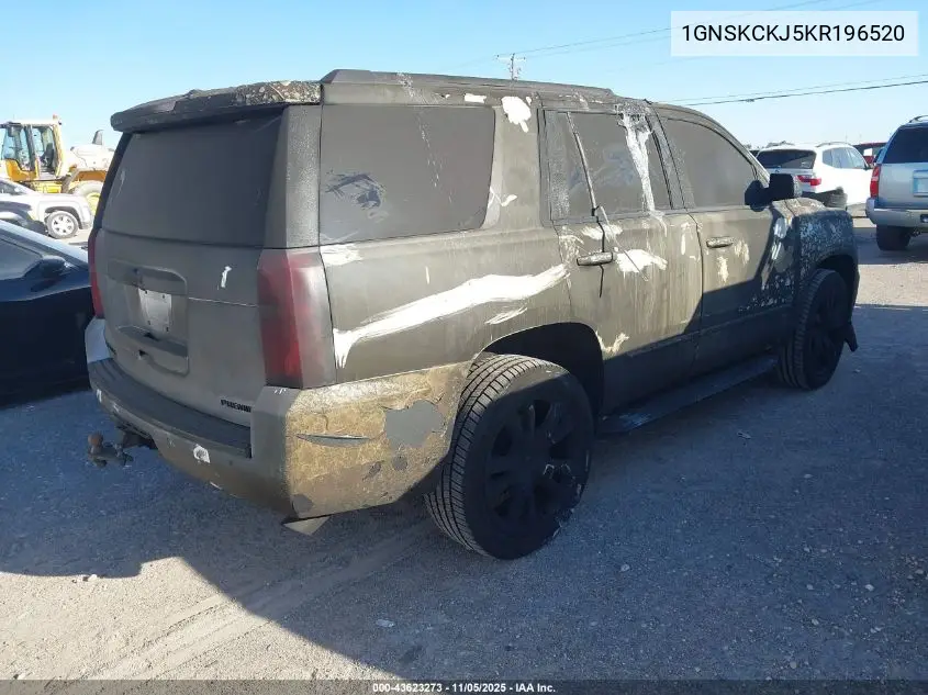 1GNSKCKJ5KR196520 2019 Chevrolet Tahoe Premier
