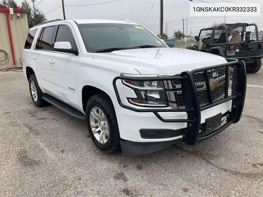 1GNSKAKC0KR332333 2019 Chevrolet Tahoe Ls