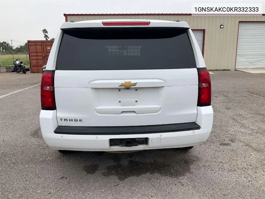 1GNSKAKC0KR332333 2019 Chevrolet Tahoe Ls
