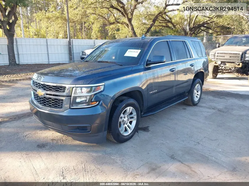 1GNSCAKC3KR294514 2019 Chevrolet Tahoe Ls