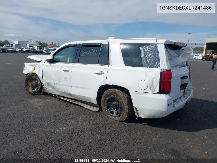 2020 Chevrolet Tahoe VIN: 1GNSKDECXLR241486 Lot: 12106769