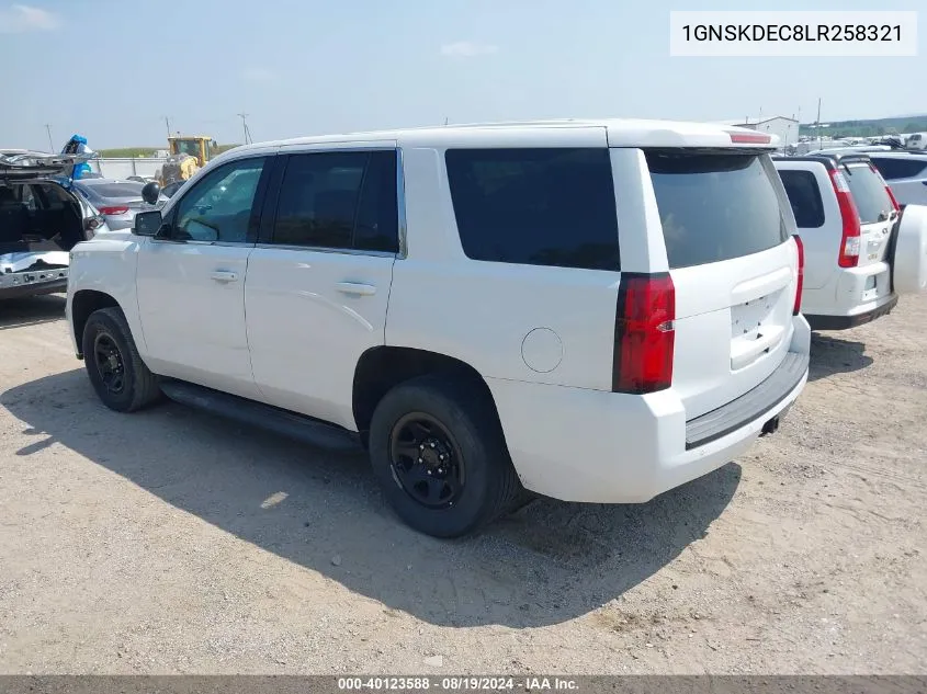 2020 Chevrolet Tahoe 4Wd Commercial Fleet VIN: 1GNSKDEC8LR258321 Lot: 40123588